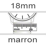Bracelet montre 18mm marron