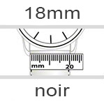 Bracelet montre 18mm noir