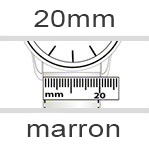 Bracelet montre 20mm marron