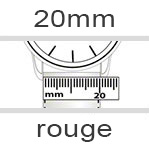Bracelet montre 20mm rouge