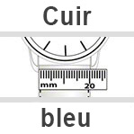 Bracelet montre cuir bleu