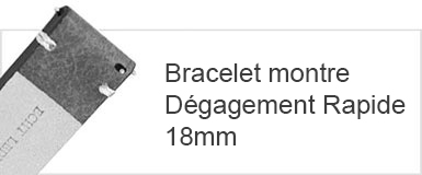 Bracelet montre degagement rapide 18mm