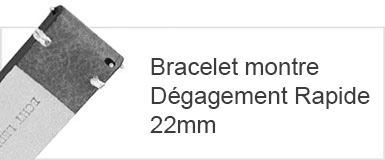 Bracelet montre degagement rapide 22mm