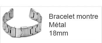 Bracelet montre métal 18mm