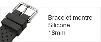 Bracelet montre Silicone 18mm