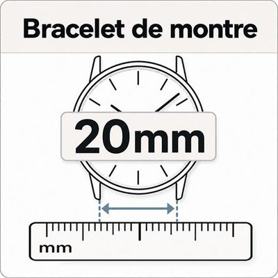 Bracelet montre en 20mm