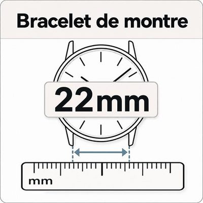 Bracelet montre en 22mm