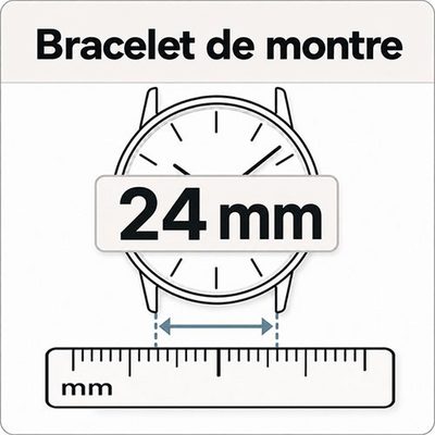 Bracelet montre en 24mm