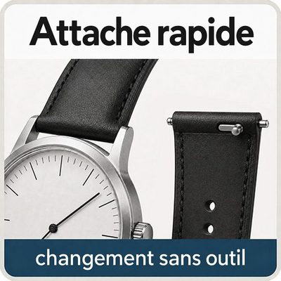 Bracelet montre à attache rapide