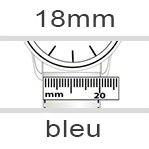 Bracelet montre 18mm bleu