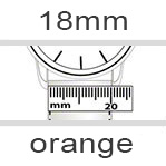 Bracelet montre 18mm orange