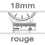 Bracelet montre 18mm rouge