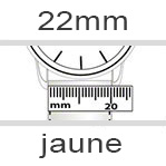 Bracelet montre 22mm jaune