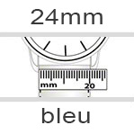 Bracelet montre 24mm bleu