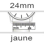 Bracelet montre 24mm jaune