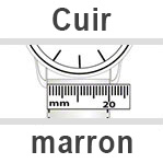 Bracelet montre cuir marron