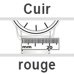 Bracelet montre cuir rouge