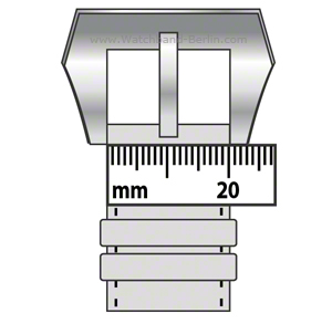 Mesurer la largeur de bracelet montre au boucle Mesurer la largeur de bracelet montre au boucle