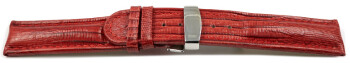 Bracelet de montre - cuir de veau vritable - tju - rouge