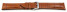 Bracelet de montre en cuir de veau, grain croco - fait main - marron - mat 17mm