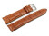 Bracelet de montre en cuir de veau, grain croco - fait main - marron - mat 19mm