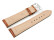 Bracelet de montre en cuir de veau, grain croco - fait main - marron - mat 23mm