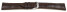 Bracelet de montre en cuir de veau, grain croco - fait main - marron foncé - mat 23 mm Dorée