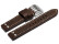 Bracelet de montre cuir de veau -  2 rivets -  style vintage -  Modèle Bolide - marron - extrafort - 20mm