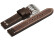 Bracelet de montre cuir de veau -  2 rivets -  style vintage -  Modèle Bolide - marron - extrafort - 22mm