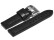 Bracelet montre - cuir - noir - 2 coutures ton sur ton 20mm