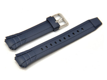 Bracelet de montre Casio p. MTR-201, MTR-501, résine, bleue