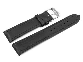 Bracelet de montre - cuir noir - imperméabilisé - remb. épais 22mm Acier