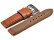 Bracelet montre - cuir - camel - 2 coutures ton sur ton 20mm 22mm 24mm