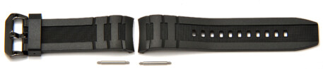 Bracelet montre Casio p. Edifice EF-132PB, résine, noire