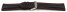 Bracelet montre - rembourrage épais - noir, couture rouge 22mm Acier