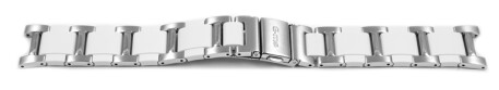 Bracelet de montre Casio pour Baby-G MSG-300C, acier inoxydable / résine blanche