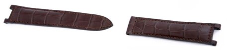 Bracelet montre cuir de veau - grain alligator - RIOS 1931 - marron foncé
