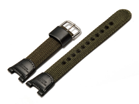 Bracelet de montre Casio p. SGW-100B, textile, vert /...