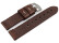 Bracelet de montre haut de gamme - cuir de veau - marron foncé 18mm