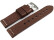 Bracelet de montre haut de gamme - cuir de veau - marron foncé 22mm