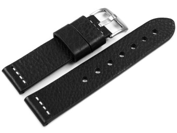 Bracelet de montre haut de gamme - cuir de veau - noir 20mm