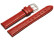 Bracelet de montre - cuir de veau, grain croco - rouge 22mm Acier