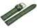 Bracelet de montre - cuir de veau, grain croco - vert 20mm Acier