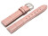 Bracelet de montre - cuir de veau, grain croco - rose 18mm Dorée
