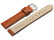 Bracelet de montre - cuir de veau, grain croco - brun clair 12mm Acier