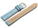 Bracelet de montre - cuir de veau, grain croco - bleu clair 12mm Acier