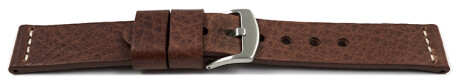 Bracelet de montre haut de gamme - cuir de veau - marron foncé XL 18mm 20mm 22mm 24mm