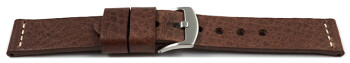 Bracelet de montre haut de gamme - cuir de veau - marron foncé XL 18mm 20mm 22mm 24mm