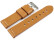 Bracelet de montre haut de gamme - cuir de veau - marron clair - naturel XL 18mm 20mm 22mm 24mm