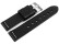 Bracelet de montre haut de gamme - cuir de veau - noir - XL